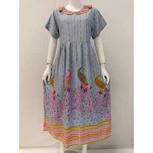 Vente en gros Vêtements d'été pour femmes de tous les jours et de nuit à manches courtes avec sangle arrière Confortable longueur genoux - Product Image 1