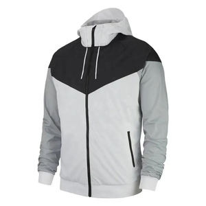 Logo personnalisé de haute qualité veste de course à glissière avec blocage de couleur coupe-vent veste de course polaire grande taille pour hommes - Product Image 1