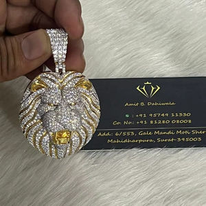 Colgante de diseño de Hip Hop de plata 925 de lujo con diamante de moissanita y bolsa de dinero helado joyería de fiesta personalizable - Product Image 1