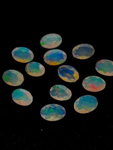 Ethiopian AA Quality Opal 6X4mm Faceted Oval <b>Stone</b> Natural White Gemstone Loose Cut Mehrajudin <b>Gems</b> Third Party Appraisal Color - Product Image 4