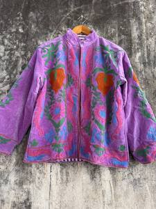 เสื้อแจ็คเก็ตกำมะหยี่ปักลายซูซานีแบบดั้งเดิม – เสื้อคลุมแฟชั่นโบฮีเมียนสไตล์ชาติพันธุ์สำหรับผู้หญิง งานแฮนด์เมดสุดหรู - Product Image 4