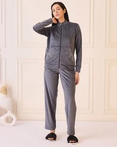 Ensemble de survêtement en coton pour femmes, sweat-shirt léger et jogging, confort quotidien, tenue décontractée douce - Product Image 1