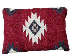 Klim Square Pouf Ottomans ผ้าวูลสีแดงตกแต่งบ้านคาเฟ่ชายหาดงานแต่งงานทำจากขนสัตว์ - Product Image 3