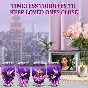 Petites urnes pour souvenirs de cendres humaines-Mini urnes artisanales pour cendres humaines-Urne souvenir élégante pour femme adulte - Product Image 2