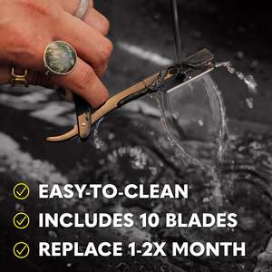 Maquinilla de afeitar recta para hombre-Navajas Para Barbero - Barber Straight Edge Razor Kit-Cuchillas de acero inoxidable y Funda de cuero - Product Image 4