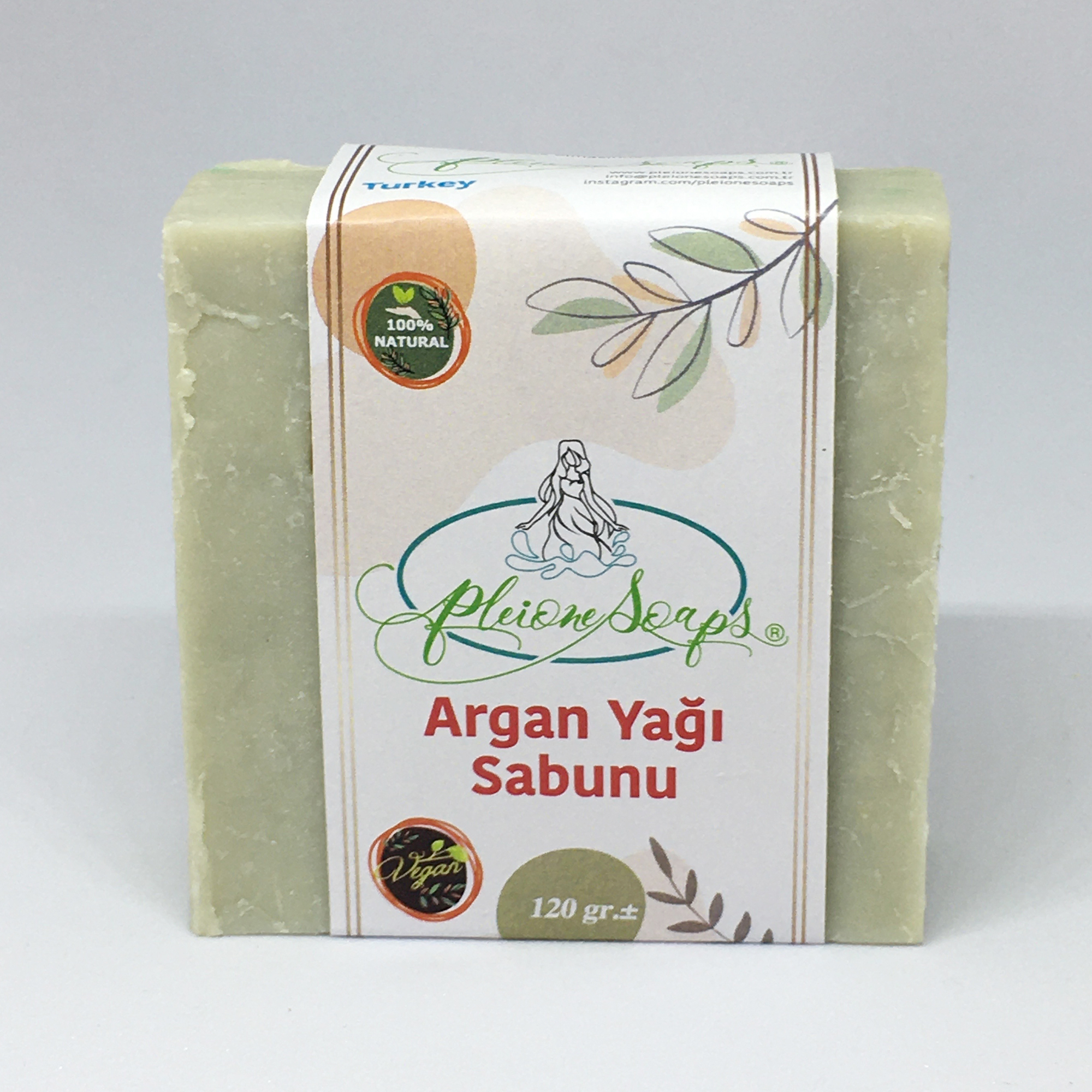 Мыло PLEIONESOAPS с аргановым маслом, полученное из плодов средиземноморского арганового дерева, мыло ручной работы, упаковка натурального мыла