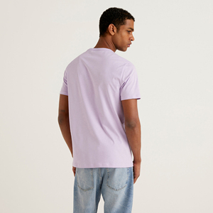 Camiseta de verano para hombre, Camiseta clásica de manga corta con cuello redondo y logotipo personalizado para hombre, Camiseta básica de Color sólido con logotipo personalizado para hombre - Product Image 2