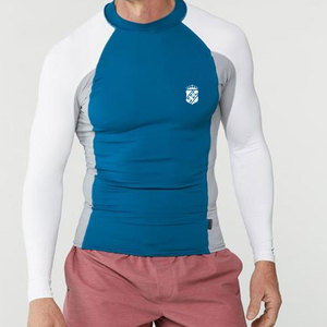 เสื้อแรชการ์ดแขนยาวคุณภาพพรีเมียมสำหรับผู้ชาย ผลิตจากวัสดุรักษ์โลก ระบายอากาศได้ดี ผลิตจากผ้าสแปนเด็กซ์และโพลีเอสเตอร์ น้ำหนัก 220 กรัม ขนาดสั่งทำได้ ขายส่ง - Product Image 2