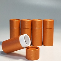 1 oz /30ml Tube en carton kraft rond en papier kraft Boîte d'emballage compte-gouttes en verre pour bouteille d'huile essentielle