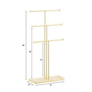 Hanging Lifestyle Stand for Jewelry Modern Design Metal Wire Gold Color Powder Coated Jewelry <b>Display</b> <b>Accessories</b> in Good Price - Product Image 5