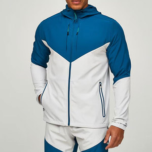 Chaqueta impermeable de montaña cortavientos ligera personalizada bloque de color con bolsillo con cremallera reflectante chaqueta de hombre - Product Image 1