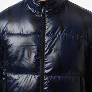 Veste matelassée pour hommes entièrement personnalisée et imperméable coupe-vent matelassée en duvet d'extérieur mode Slim Fit vestes d'hiver en gros OEM ODM - Product Image 5
