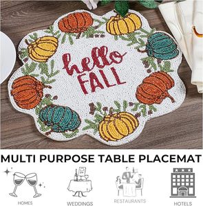 Eco-Friendly Glass Beads & Amazing Design <b>Placemat</b> by Indian Exporter <b>for</b> Dining <b>Table</b> Wedding Decoration & Family Parties - Product Image 3