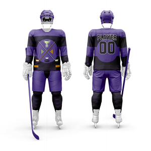 เสื้อทีมออกแบบได้ตามต้องการสำหรับโรงงานฮ็อกกี้น้ำแข็งชุดเล่นกีฬาพิมพ์ซับลิเมชัน OEM - Product Image 2