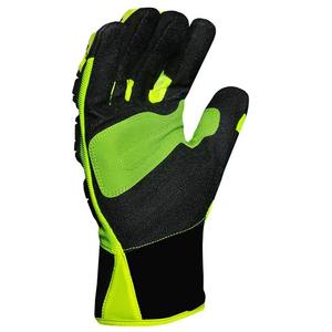 Heavy Oil and Chemical Resistant Insulation Cowhide Leather High Impact Reduction <b>Tpr</b> Oil Field Working Cotton Palm Gloves - Product Image 6