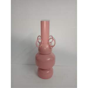 Jarrón Decorativo de Lujo en Rosa Mate con Acabado Glaseado, de 3 Niveles, con Burbujas, para Flores, Estilo Moderno, para Diseño de Interiores Escandinavo - Product Image 5