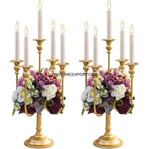 2025 nouveau chandelier en métal candélabre pour décor de Table maison et hôtel décoration de noël maison bougeoir or à vendre - Product Image 6