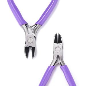 1Pc <b>Side</b> Cutting Pliers Carbon Steel Jewelry Pliers 4.1 Inch Jewelry Making Tools Lilac <b>Side</b> <b>Cutter</b> Wire Looping Plier - Product Image 2