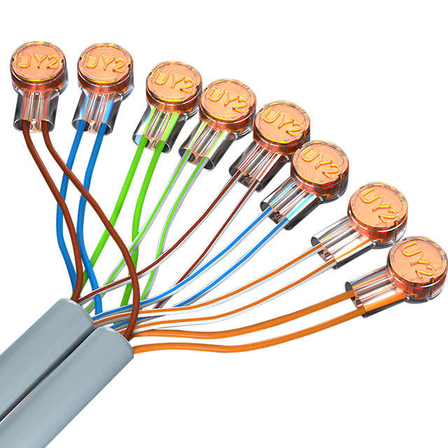 UY2/K2 Telephone Wire Connectors Waterproof Gel-Filled Orange Clear ...