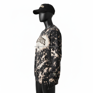 Sudadera para Mujer con Efecto Desgastado por el Sol, 320GSM, Felpa de Algodón, Tie Dye, Logotipo Personalizado con Serigrafía, Corte Holgado Informal, Transpirable - Product Image 3