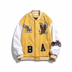 Blouson universitaire durable pour hommes, design personnalisé, toile de haute qualité 100% coton, col montant, respirant, vente en gros - Product Image 1