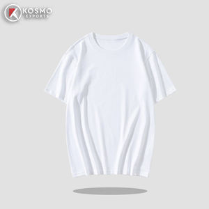 Haute qualité ODM blanc broderie personnalisée DTG sérigraphie 100% coton surdimensionné col rond hommes col épais t-shirt - Product Image 4