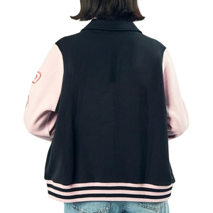 Moda al por mayor chaqueta universitaria para mujer chaqueta de béisbol de bombardero de alta calidad de gran tamaño mezcla de algodón de lana Letterman prendas de vestir exteriores - Product Image 3