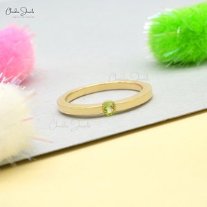 Bague de fiançailles solitaire en or jaune massif 14 carats sans défaut 0.12 ct pour mariage et fête - Product Image 4