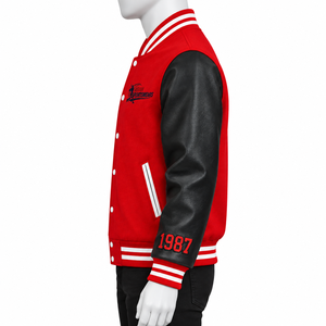 Vente directe d'usine, vestes universitaires en cuir de haute qualité avec logo personnalisé, manches longues, vêtements classiques de style Letterman, hiver, écologiques - Product Image 3