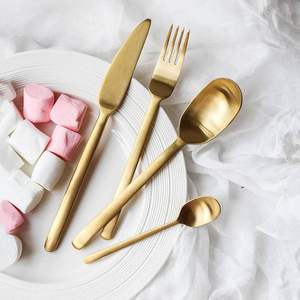 Elegante juego de cubiertos de metal chapado en oro, ideal para casas modernas, restaurantes de lujo y Grandes cenas de celebración, acero espejado - Product Image 3