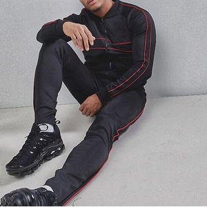 Mode 2025, sweat à capuche personnalisé en polaire technique, automne-hiver, 2 pièces, sweat à capuche décontracté en coton, coupe-vent, strass, imprimé uni, homme - Product Image 3