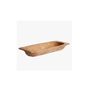 Bol à pâte en bois naturel poli à 100 %, design moderne et vintage, écologique et durable pour la cuisine domestique - Product Image 1