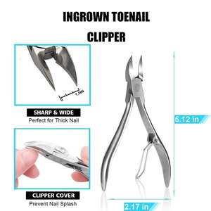 Ensemble coupe-ongles en acier inoxydable OEM Outils professionnels de pédicure coupe-ongles incarnés Outil de toilettage coupe-ongles podiatre - Product Image 4