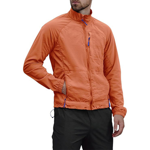Veste légère pour homme Coupe-vent Fermeture éclair intégrale Manches longues Vestes de sport de plein air pour la randonnée - Product Image 1