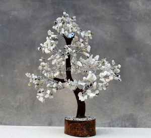 Arco Iris piedra lunar bonsái dinero árbol 300 cristal Natural decoración Chips amor estilo Chakra curación para el hogar Oficina Feng piedra preciosa - Product Image 3