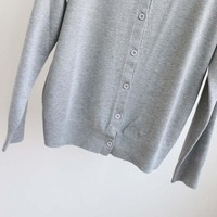 Maßgefertigter Hochwertiger 100% Baumwoll-Cardigan mit Rundhalsausschnitt, Bohemian-Stil, Gehäkelter Jacquard, Vordere Knöpfe, Damen-Winter-Langjacke aus Baumwolle