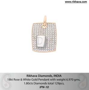 Colgante de diamante de oro rosa y blanco elegante y lujoso más eficaz para colgante encanto de joyería para ocasiones especiales - Product Image 3