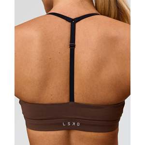 Sujetador deportivo Infinity Seamless para yoga - Top corto ligero con estampado de chocolate caliente y relleno para entrenamientos activos en el gimnasio - Product Image 2