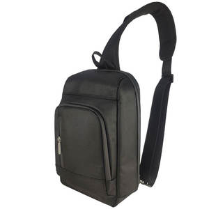 Bolso bandolera de piel sintética para hombre, novedad a la moda al por mayor, bolso ligero para auriculares en la parte delantera del pecho, bolso de piel auténtica con cremallera para el día a día - Product Image 1