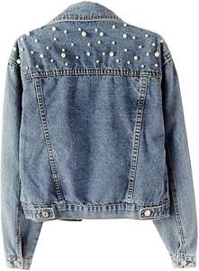 Veste en jean streetwear personnalisée de haute qualité 100% veste en jean délavé en coton pour hommes et femmes - Product Image 2