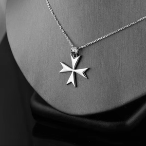 High Quality Solid 925 Sterling Silver 28mm Maltese <b>Cross</b> Pendant Handmade Fine Karma Jewelry Women Wholesale Neo-Gothic - Product Image 1