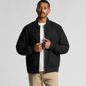 Blouson Bomber en Laine Personnalisé Hiver 2026 – Blousons Universitaires Brodés en Feutre de Luxe Gris Anthracite – Tissu Mélangé – Vente en Gros - Product Image 2