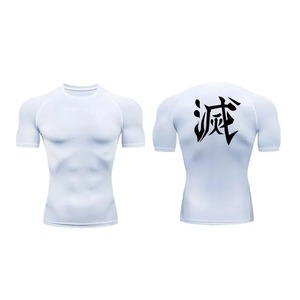 Camisetas Deportivas de Compresión de Secado Rápido con Estampado de Demon Slayer para Hombre, Camisetas de Manga Corta 100% Algodón Tejido - Product Image 4