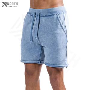 Pantalones Cortos Deportivos para Hombre, Transpirables, Casuales, para Entrenamiento, Correr, Lisos, Teñidos, con Cintura Elástica, Ropa Urbana para Hombre, Venta al por Mayor, Alta Calidad - Product Image 1