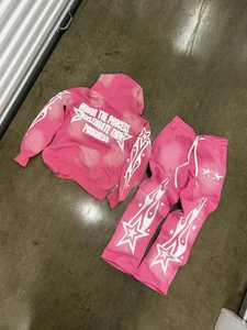 Fabricant personnalisé Sweat à capuche surdimensionné brut Hem acid washed Boxy Streetwear French Terry Sun Faded Rhinestone pour hommes - Product Image 3