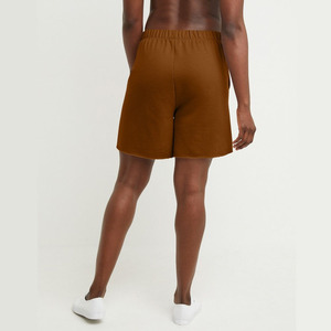 Shorts respirants pour femmes Shorts d'entraînement en polaire taille haute avec poche et cordon de serrage Street Wear Shorts en coton doux pour femmes - Product Image 2