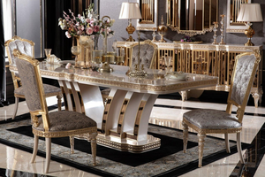 Luxury Royal European Style Dining <b>Chair</b> Gold Leaf <b>Hand</b>-Carved Classic Dining Room Furniture - Product Image 3