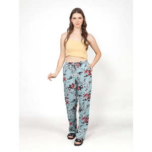 Pyjama en coton imprimé pour femme avec poches, taille élastique, vêtements de nuit ODM, tissu popeline respirant, logo personnalisé, style haut de gamme - Product Image 2