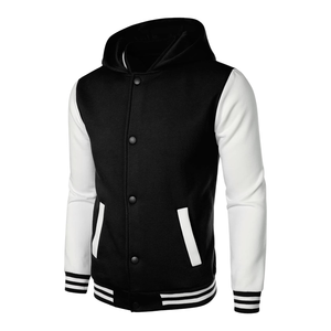 Veste universitaire en laine de haute qualité la plus vendue pour l'hiver Chenile personnalisé broderie plate Logo chaud corps manches en cuir - Product Image 1