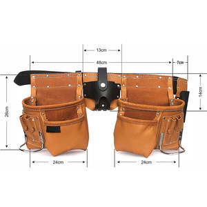 Sac à outils professionnel en cuir PU le plus vendu en 2023, léger, design vintage personnalisé, sacs à outils en cuir avec support OEM - Product Image 3